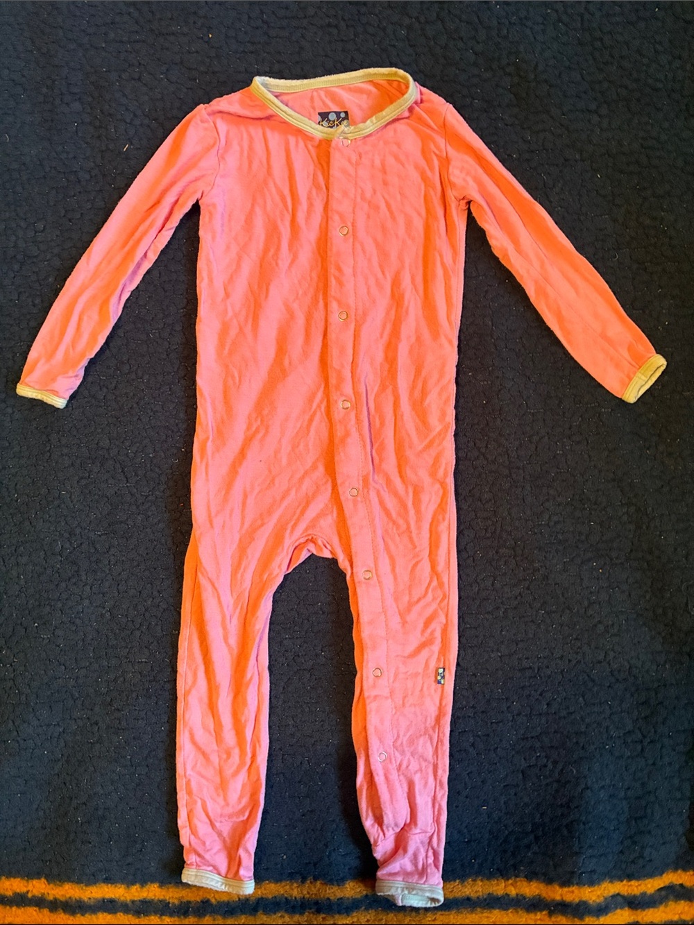 Kickee Pants pink One-Piece Footie